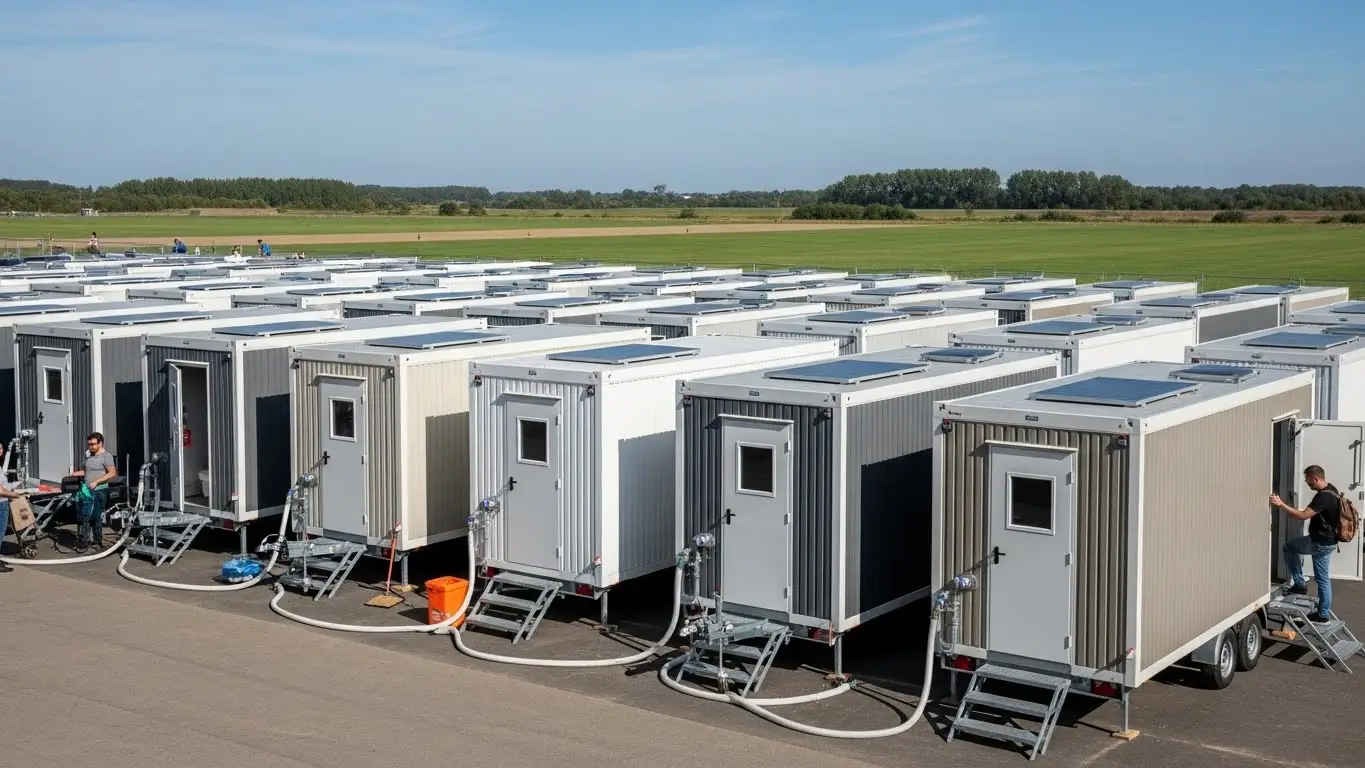 modular mobile sanitation facilities